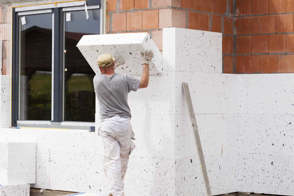 Elevation,Of,The,Building,Styrofoam,Insulation